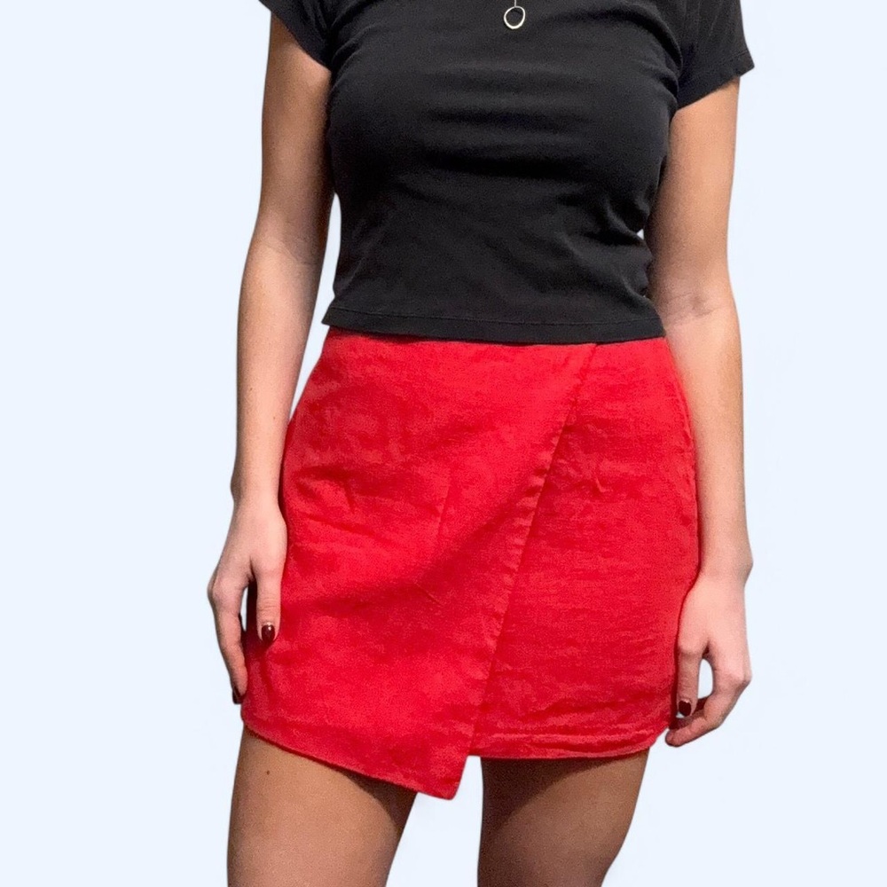 Abercrombie & Fitch Red Mini Skort